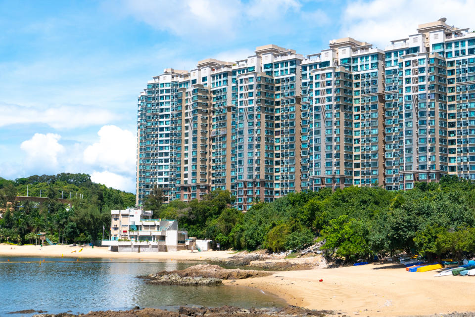 Beach in Ma Wan, Park Island, Hong Kong