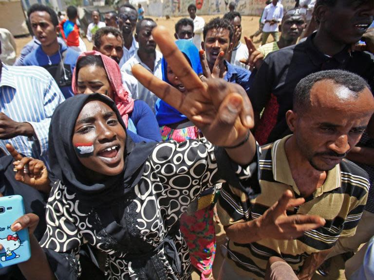 “They kept yelling: ‘Today we f***.’ The girl screamed. Then everyone went silent.”The chilling testimony from Fateh, a Sudanese protester, is hard to listen to.He is describing 3 June when feared paramilitary group, the Rapid Support Forces, which has been accused by rights groups of committing war crimes in the past, brutally cleared a pro-democracy sit-in outside the military headquarters in Khartoum.Fateh and a group of male protesters were hiding beside aluminium store rooms on the top of a building, just 200 metres west of the encampment, after security forces opened fire. Protesters had refused to leave until there was a swift transition to civilian rule, after successfully toppling the president, Omar al-Bashir.And so in early hours of 3 June, security forces, armed with machine guns and whips, had stormed the camp. By the end the day more than 120 people would be dead, according to the Sudan Doctors Committee. The official death toll is just over 60.But in the metal rooms near where Fateh was hiding, a different kind of horror was unfolding.Protesters and medics have told The Independent that aside from the killing, mass rape was committed that day. Dozens of women and men were reportedly sexually assaulted. Children were also believed to be among the victims.They say an independent investigation into what happened needs to be launched immediately.“The girl and the two guys with her were trying to escape from the meal room. But the RSF forced them back to the room and then let the guys leave,” Fateh says, his voice beginning to falter.> One would rape her, then leave and put on the clothes, then his comrade would enter, and so onFateh“I can't tell how many raped the girl. One would rape her, then leave and put on the clothes, then his comrade would enter, and so on. They all wore Rapid Support Forces uniforms.”The fate of the woman is unknown.This week, the ruling Sudanese military council finally admitted that it had ordered a partial clearing of an area near the sit-in, but maintained it went wrong and that some members of the security forces had committed “painful and outrageous” violations during the onslaught.“We feel sorry for what happened,” said Gen Shams Eddin Kabashi, a spokesman for the council, adding that several officers were now in jail. “We will show no leniency and we will hold accountable anyone, regardless of their rank, if proven to have committed violations.”Two days later RSF’s feared commander, Gen Mohamed Hamdan Dagalo (“Hemetti”), defended his force at a rally in a village on the outskirts of Khartoum.Hemetti is the deputy chief of the ruling military council despite being accused of perpetuating crimes against humanity in the war-ravaged region of Darfur.“Our image as Rapid Support Forces has been distorted,” he told the cheering crowds.The military have said they will carry out their own investigation about what happened. They have rejected requests from actors like Tibor Nagy, a US envoy for Africa, who last week urged an “independent and credible” probe.Hemetti said he would not talk about what happened until the security forces release their own findings.And this is what protesters fear right now – that this will all be swept under the carpet plunging Sudan back into the very dictatorship that the protesters had fought against.“The killings are ongoing, the transitional military council are lying, their hands are full of blood. There is no way they could deny what happened,” says Sara, whose name has been changed and who was also at the protest when it was cleared.She says they need to be held accountable for the murders and assaults but feels that the international community is supporting the Sudanese army and so nothing would truly come to light.“We are resisting the regional forces, like Saudi Arabia, the UAE, Egypt, which are deeply involved in Sudanese politics,” she says. “This is a regional war we are fighting here – we are still keeping it peaceful despite the violence.”