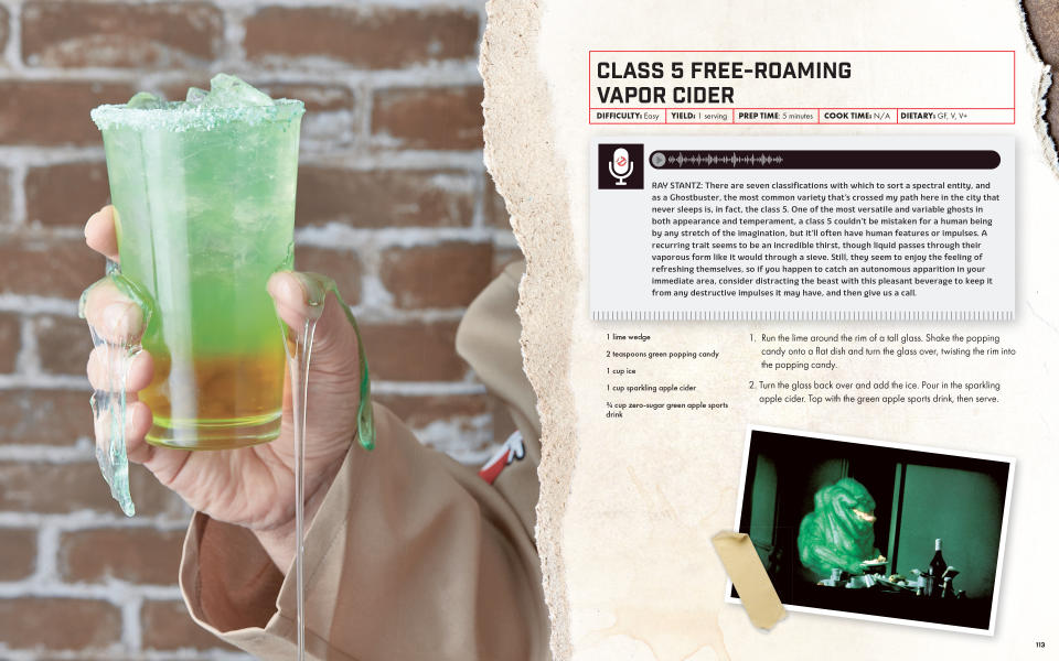 One of the recipes featured in Ghostbusters: The Official Cookbook. (Photo: Insight Editions)
