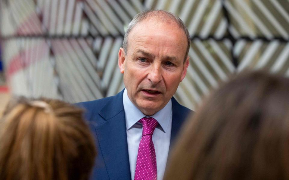 Micheal Martin, the Irish Taoiseach, is pictured in Brussels on June 24 - Nicholas Maeterlinck/AFP