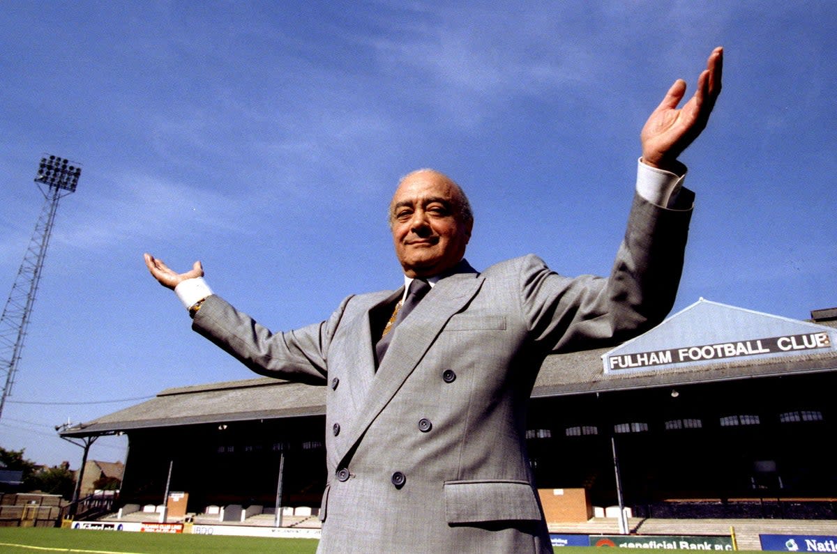 Mr Al Fayed was chairman of Fulham Football Club until 2013 (REUTERS)