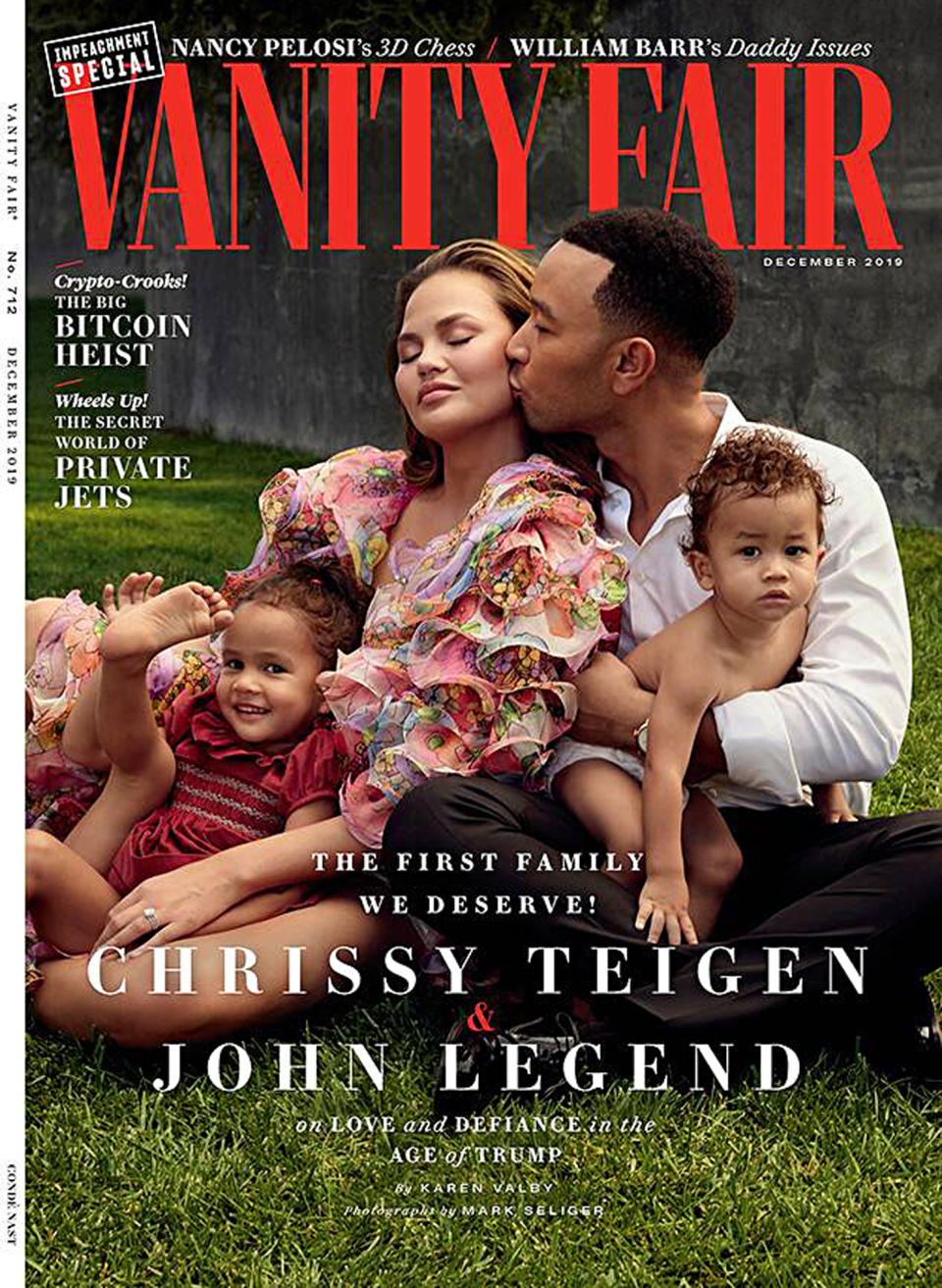 Teigen and Legend shared the cover of Vanity Fair's December 2019 issue with their daughter, Luna, and son, Miles. They spilled all in their joint interview, including sharing details on their love for one another. "I'm her biggest cheerleader. I always think she should do more," the Voice coach said.