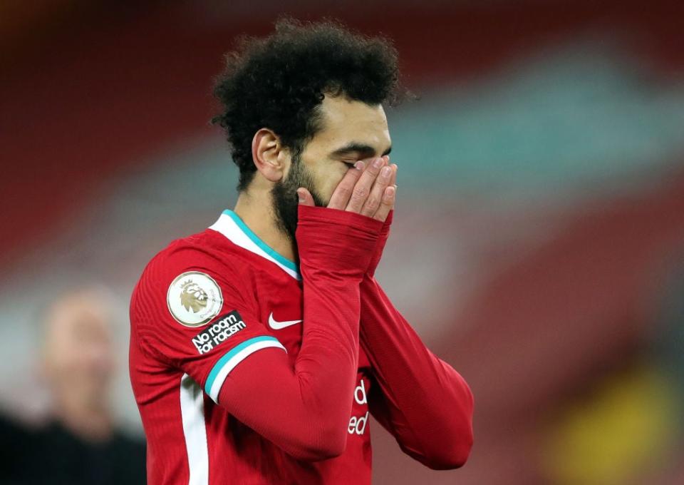 Mohamed Salah reacts after defeat to BurnleyGetty