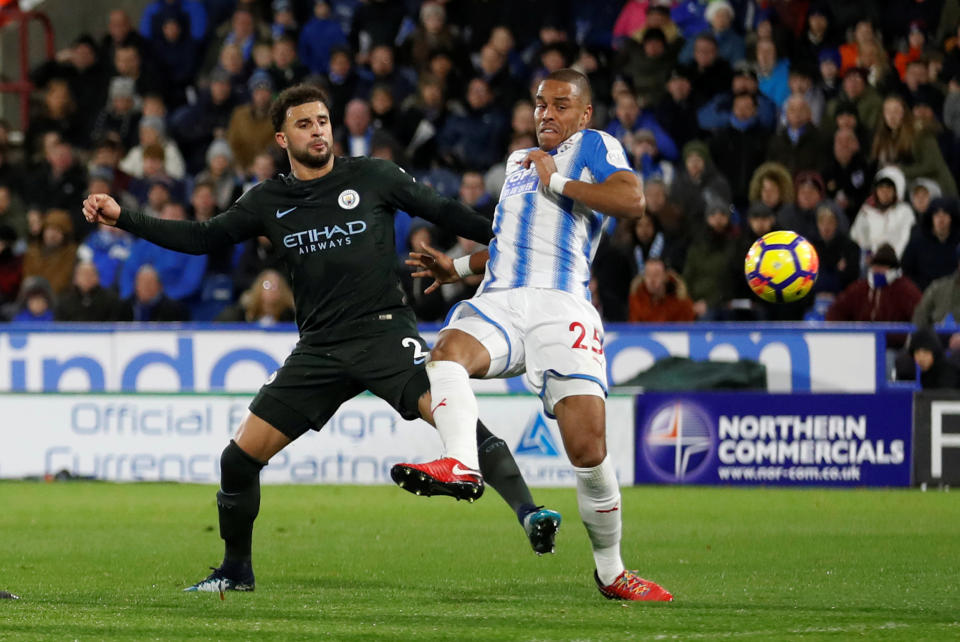 Christmas spirit: Huddersfield Town’s Mathias Jorgensen has had a fan-pleasing idea