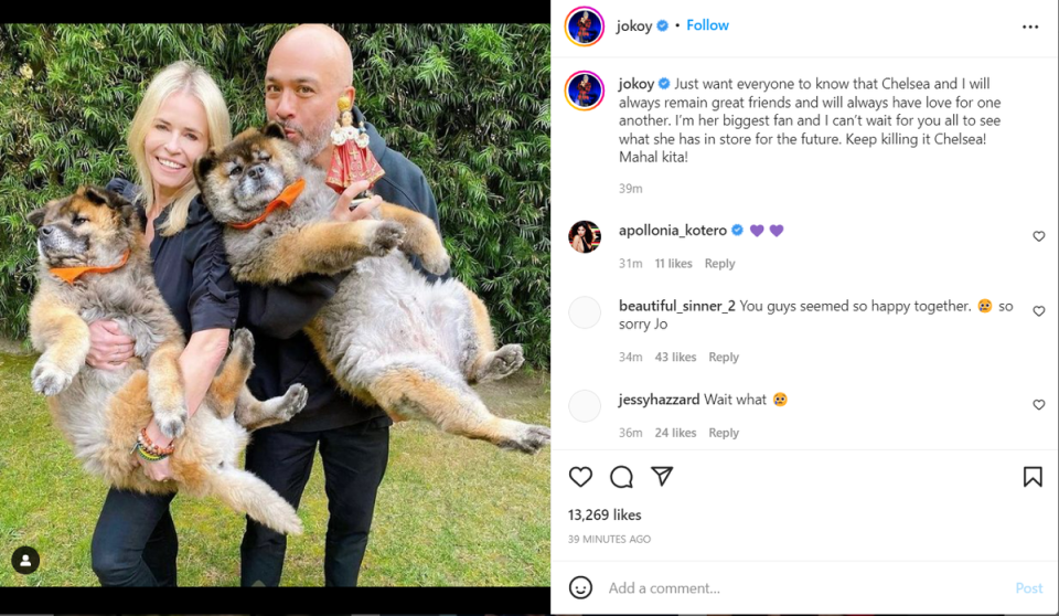 Koy and Handler began dating last summer and made their relationship Instagram-official in September 2021 (Instagram @jokoy)