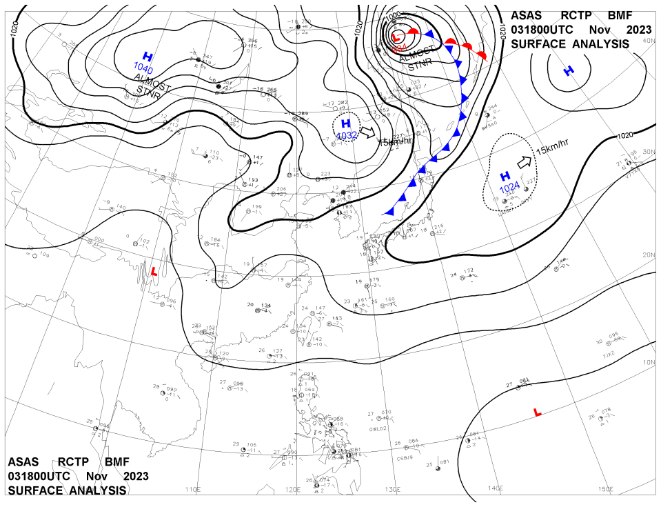 下週2波東北季風接力報到。取自中央氣象署