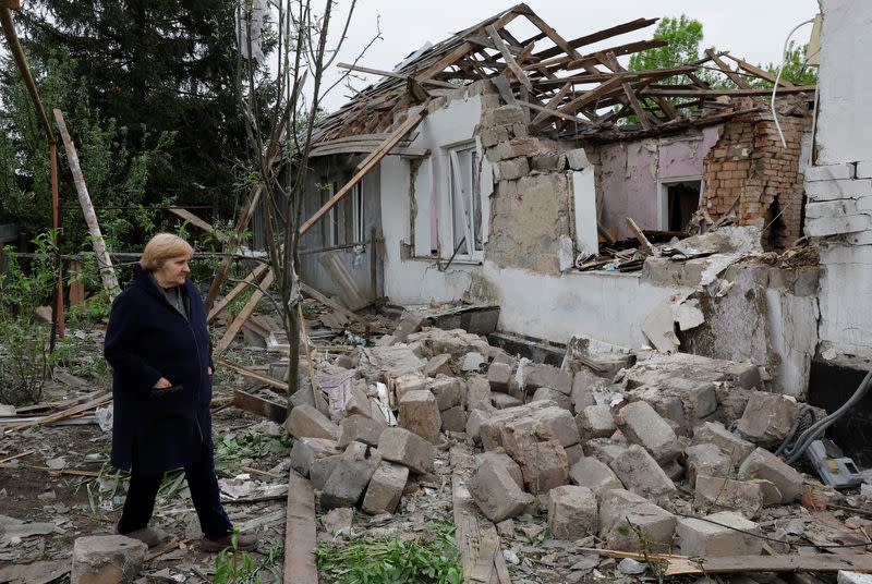 Aftermath of recent shelling in Donetsk