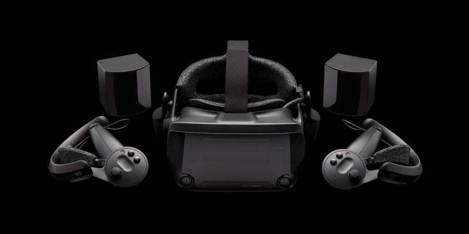 Valve fans rejoice! The company today unveiled its Index VR kit, whichconsists of a $500 headset, $279 controllers and two $149 base stations