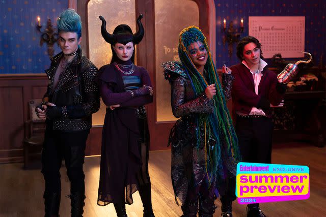 <p>Disney/Quantrell Colbert</p> Anthony Pyatt, Marissa Kruep, Dara Reneé, Joshua Colley in 'Descendants: The Rise of Red.'