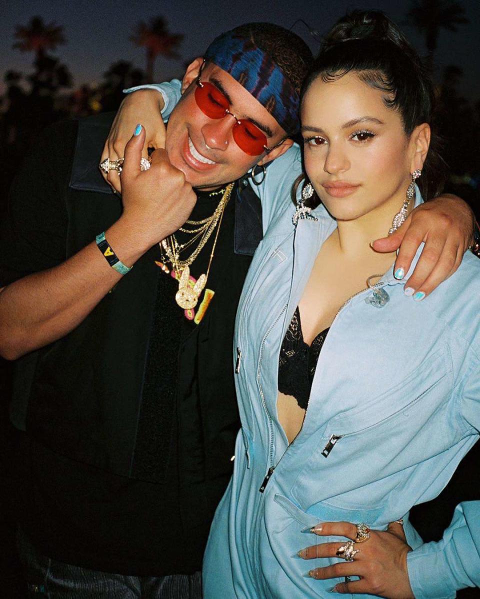 <p>Orli Arias</p> Bad Bunny and Rosalía in 2019