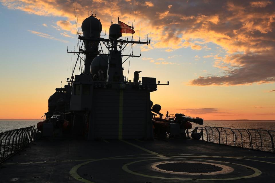 The Danish ship HDMS Thetis seen in 2013.