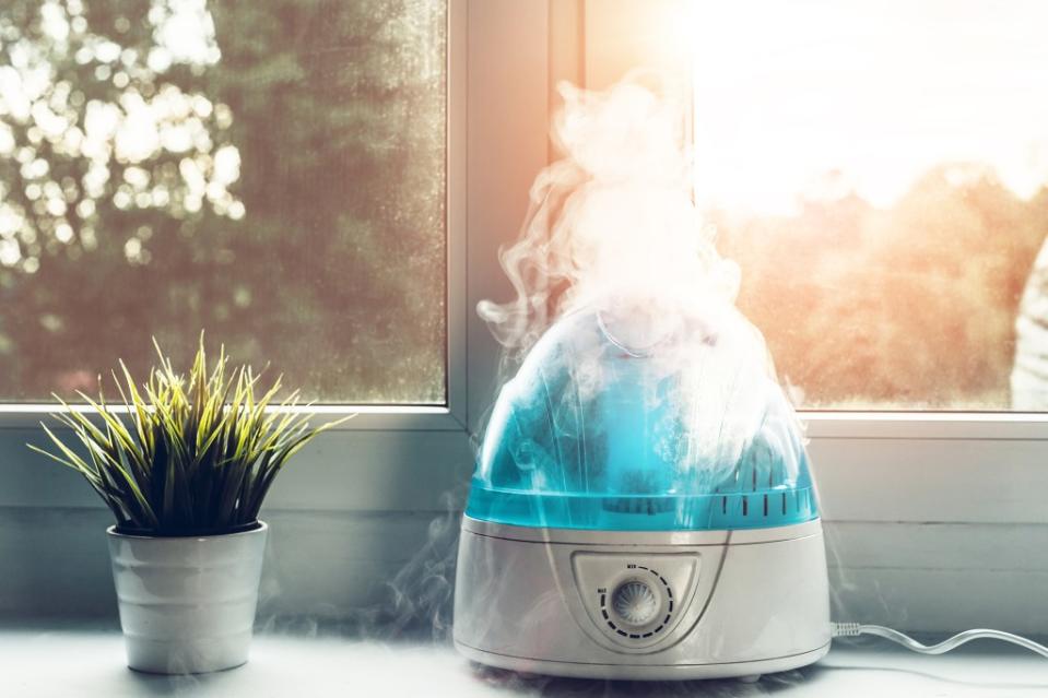 Humidifiers could help with your child’s cough symptoms. Shutterstock