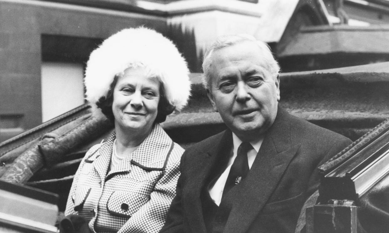 <span>British prime minister Harold Wilson with his wife, Mary, in December 1975.</span><span>Photograph: Getty</span>