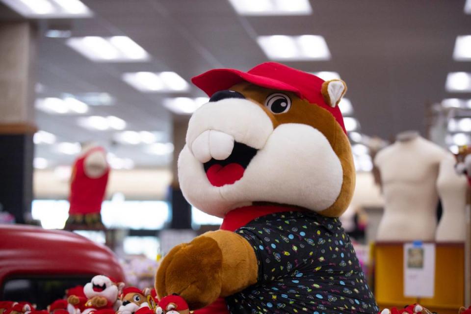Buc-ee’s travel center’s mascot is a beaver, and it’s seen on all of its merchandise.