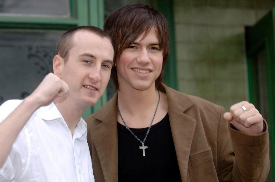 Andy Whyment (pictured with Richard Fleeshman) has been on the soap since he was a teenager. (Photo by Steve Parsons - PA Images/PA Images via Getty Images)