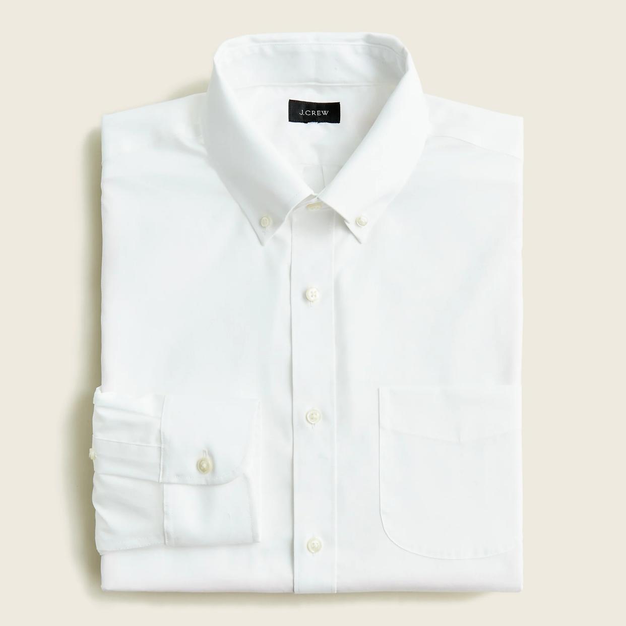 best white dress shirt, J.Crew bowery shirt