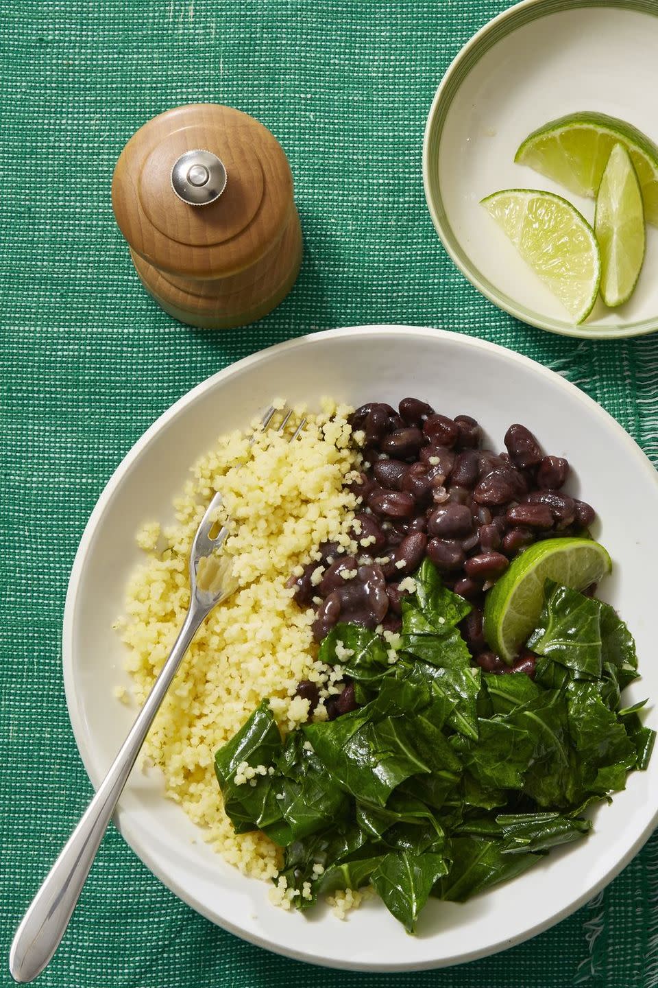 Stewed Black Beans With Collared Greens