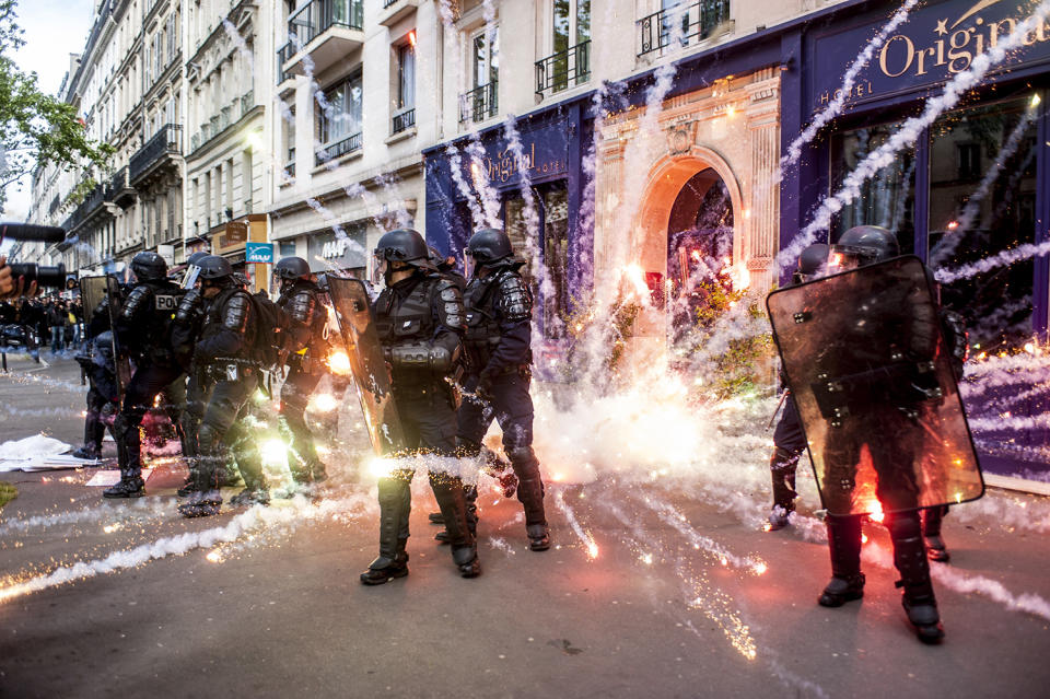 May Day Protesters Clash With Police In Paris