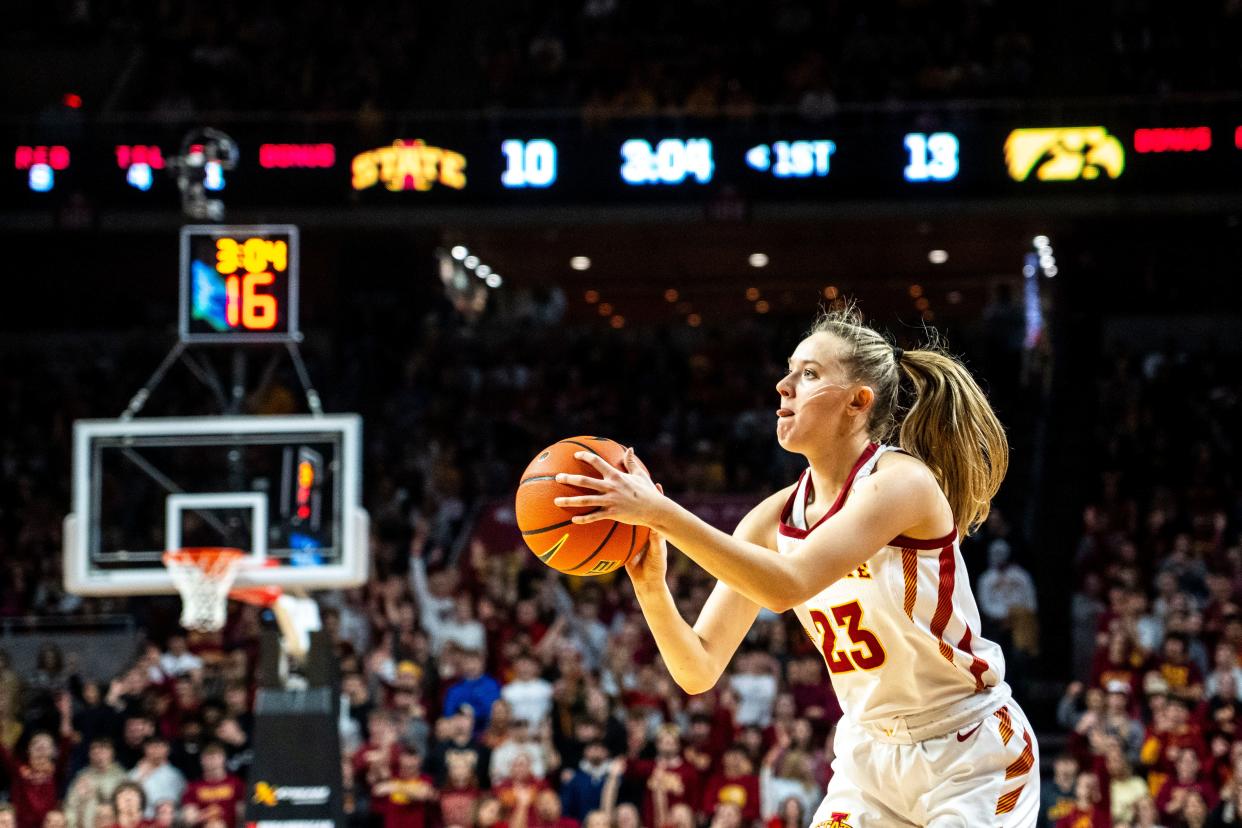 Iowa State's Kelsey Joens is one of five freshman who contributed against Iowa.