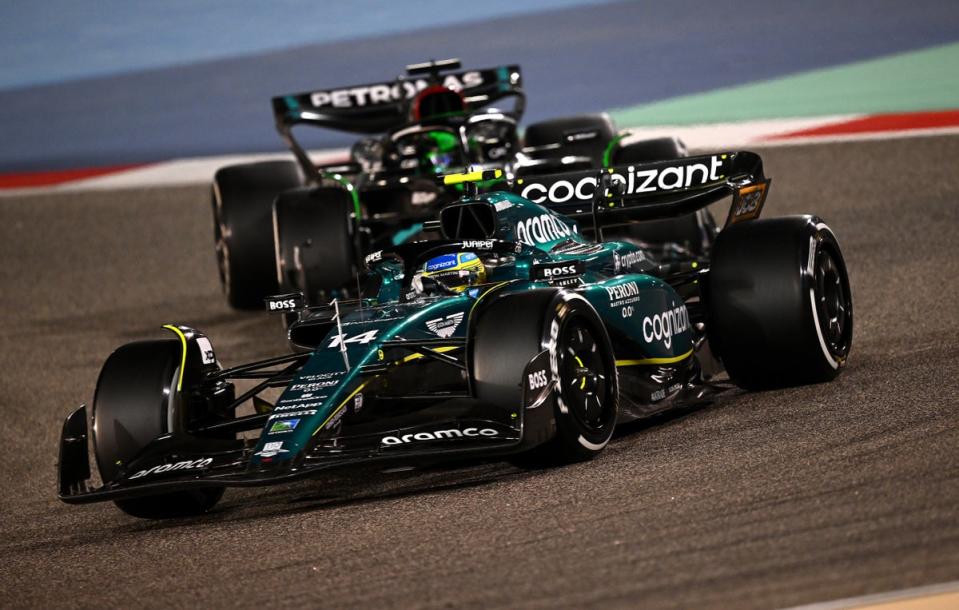 Aston Martin have leapfrogged Mercedes and claimed a podium in Bahrain (Getty Images)