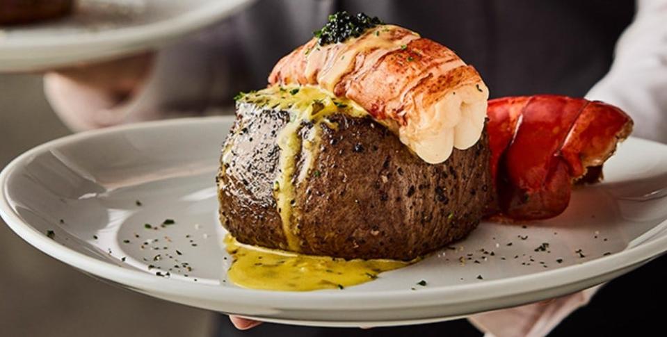 Fleming's Steakhouse has a surf-and-turf dinner for $85 for Valentine's Day.