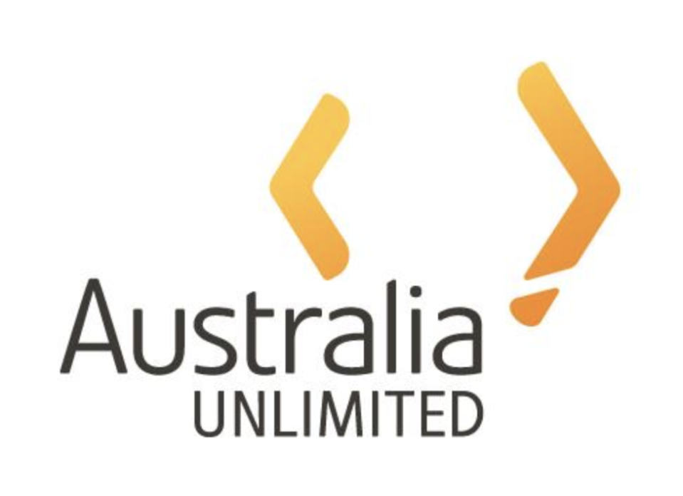 The old Australia Unlimited logo that will be replaced by a gold wattle. Source: Australia Limited