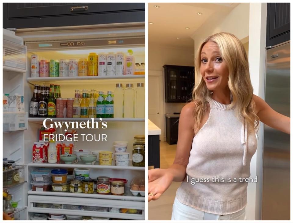 Gwyneth Paltrow during her fridge tour (Instagram/Goop)