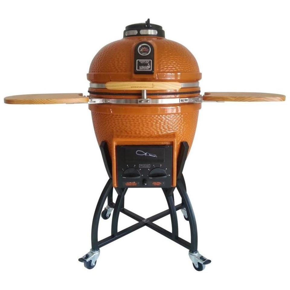 <p><a href="https://go.redirectingat.com?id=74968X1596630&url=https%3A%2F%2Fwww.homedepot.com%2Fp%2FVision-Grills-22-in-Kamado-Dual-Fuel-Charcoal-Gas-Grill-in-Orange-with-Cover-Gas-Burner-Kit-Cart-Shelves-Lava-Stone-Ash-Drawer-S-O4C1D1-H%2F300446978&sref=https%3A%2F%2Fwww.popularmechanics.com%2Fhome%2Fg35845428%2Fbest-kamado-grills%2F" rel="nofollow noopener" target="_blank" data-ylk="slk:Shop Now;elm:context_link;itc:0;sec:content-canvas" class="link ">Shop Now</a></p><p>Large Ceramic Kamado</p><p>homedepot.com</p><p>$1000.00</p><span class="copyright">Vision Grills</span>