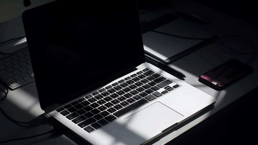  A black screen on MacBook Pro. 