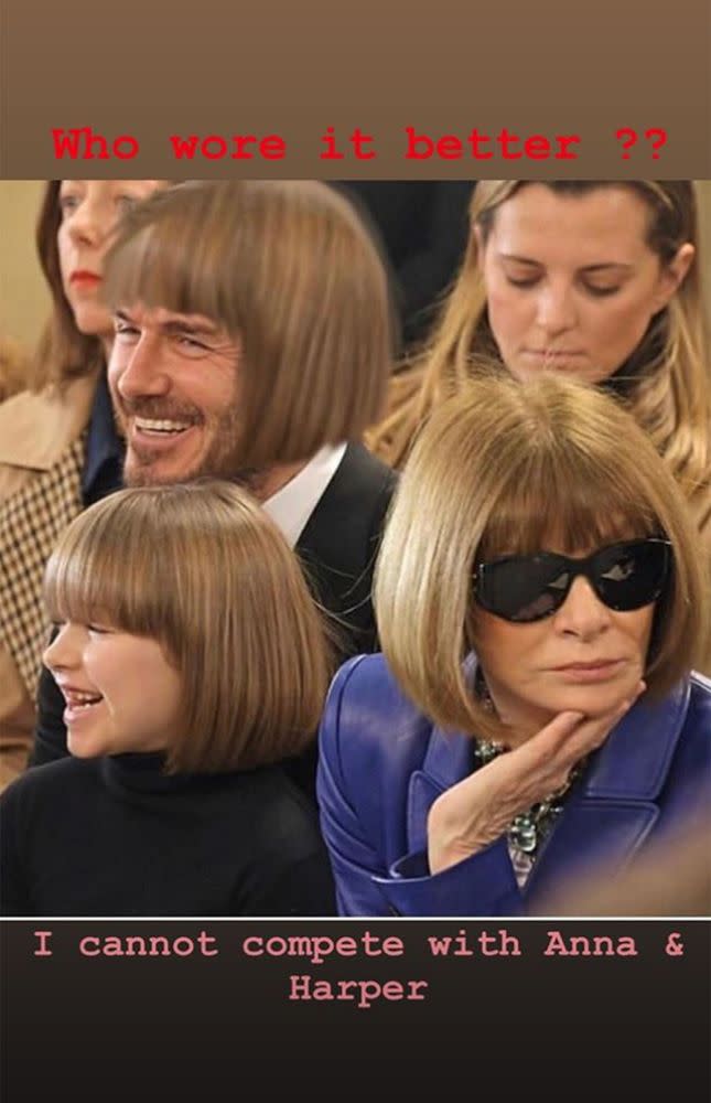 Twinning! Victoria Beckham’s Daughter Harper Is Anna Wintour’s Mini-Me at Fashion Show