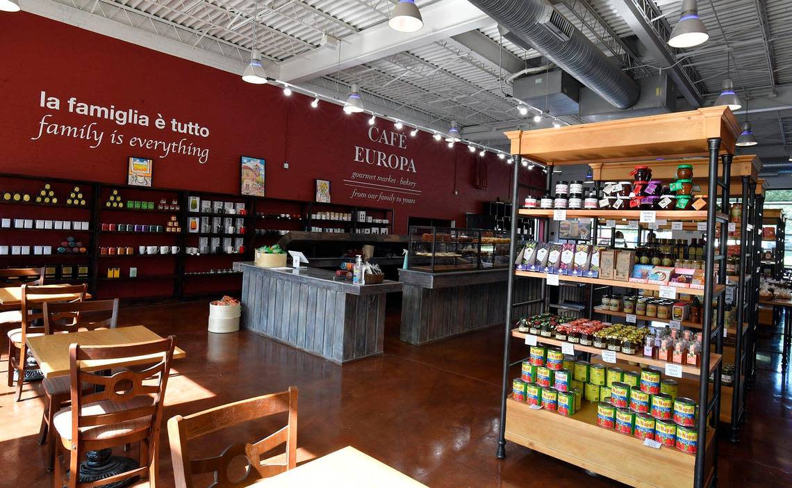 Cafe Europa has expanded its specialty food offerings, including Italian pasta, sauces and olive oils.