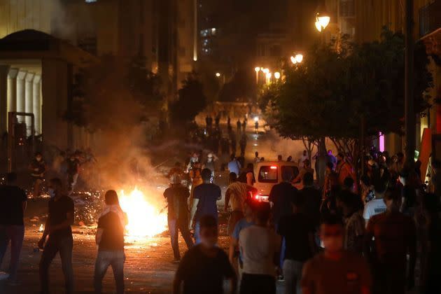 <p>Beyrouth a été le théâtre jeudi soir d’affrontements entre forces de l’ordre et manifestants</p>