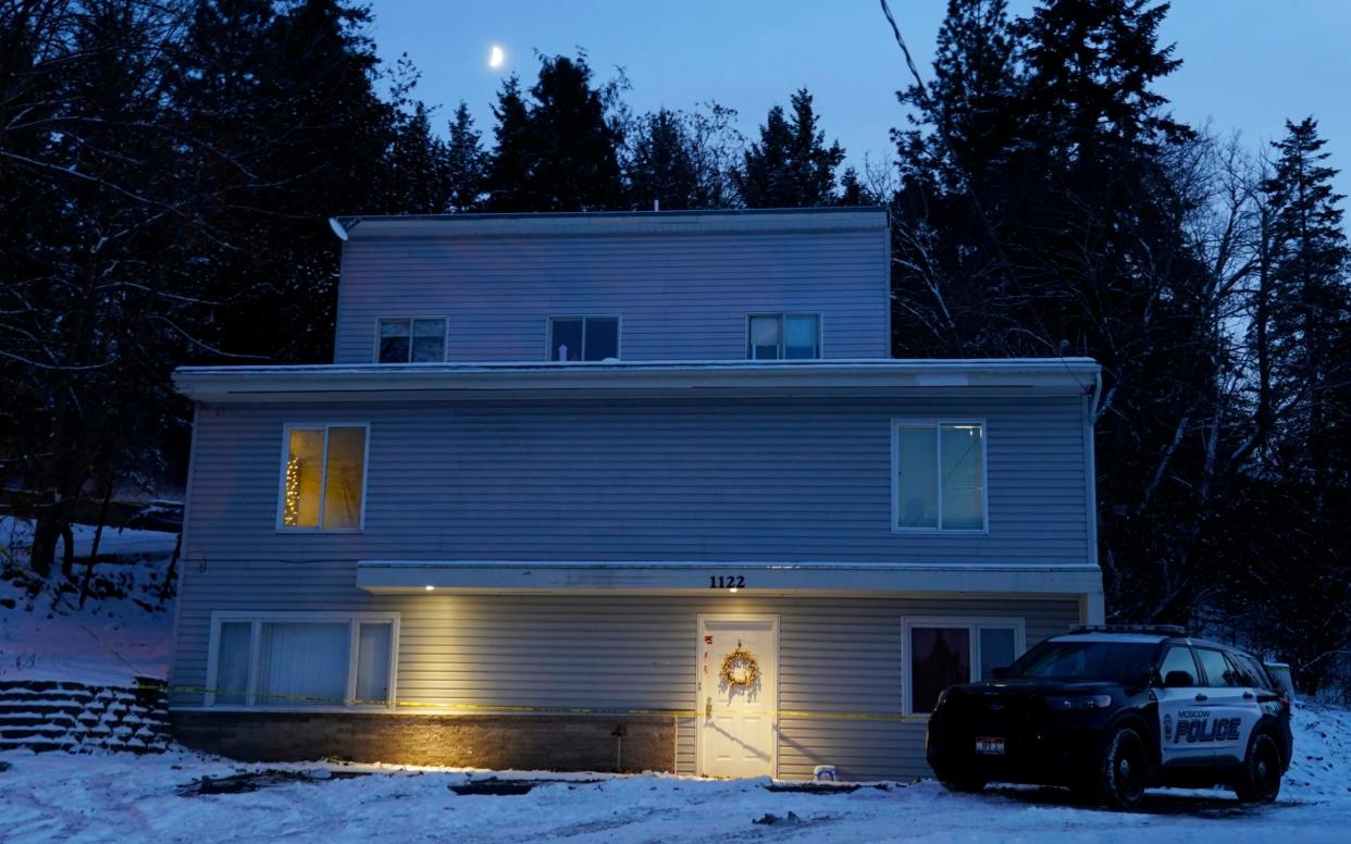 The home where four University of Idaho students were found dead on November 13 - Ted S. Warren/FR171932 AP