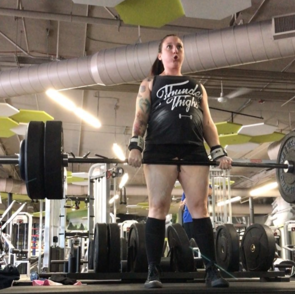 The former PT turned to powerlifting two years ago. Photo: Instagram