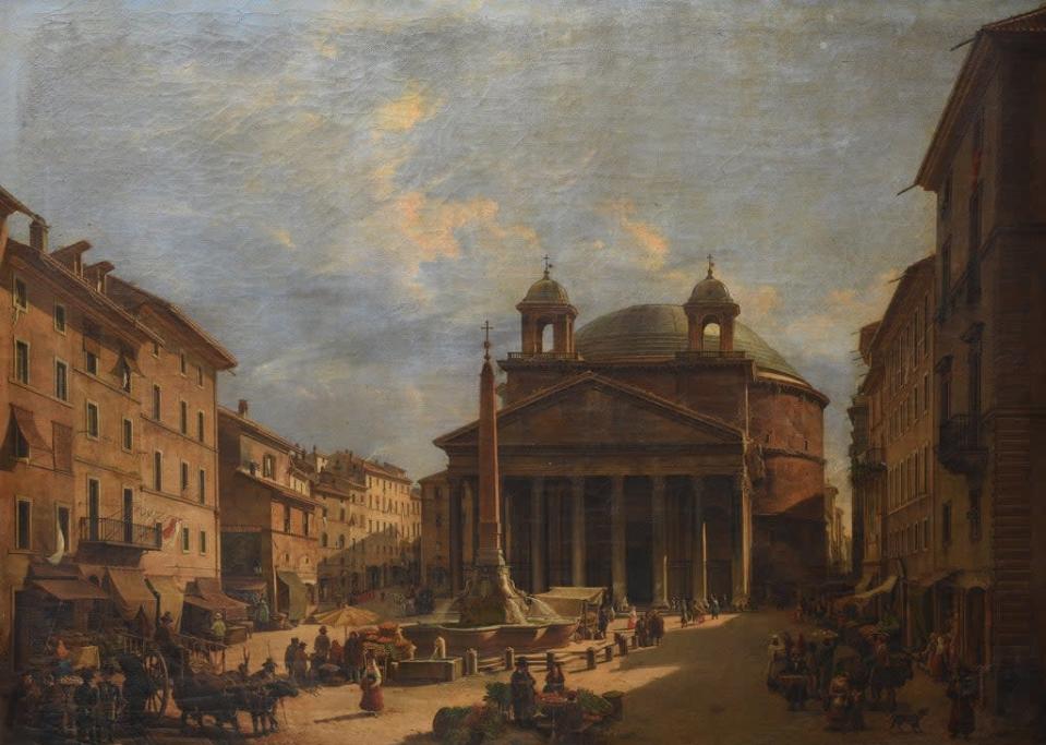 Market Day, The Pantheon, Rome, by Jean Victor Louis Faure (Dreweatts/PA)