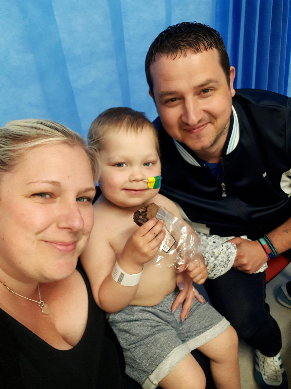 A brave little boy who has beaten leukaemia twice in his short life has defied the odds - to start his first day of school. Mum Kirsty Knighton said there were times she had thought she would never see four-year-old son Josh Stockhill in his school uniform on his first day. Josh was first diagnosed with acute nymphoblastic leukemia at just eight months old - and his parents were told following his diagnosis that he may not make it through the night. And after nine months of "rigorous" chemotherapy treatment, parents Kirsty Knighton, 36, and Craig Stockhill, 40, were dealt another blow - when they were told Josh had relapsed at just two years old. But Josh has defied the odds to start his first day at Leighton Primary School in Peterborough - a milestone which has left his parents "emotional".