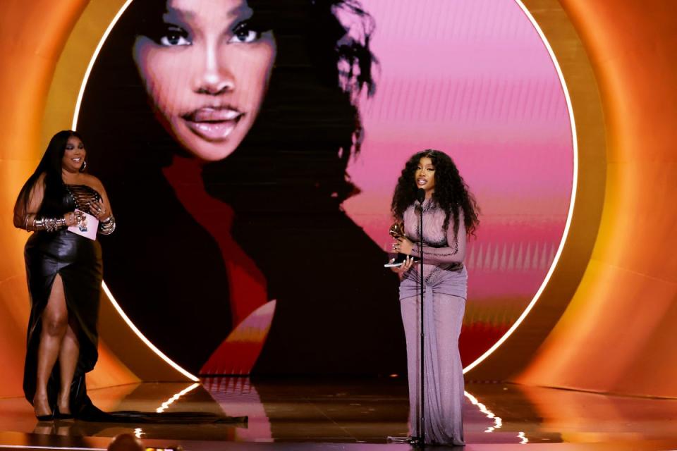 SZA’s song “Snooze”  won the Grammy for the Best R&B Song (Kevin Winter/Getty Images for The Recording Academy)