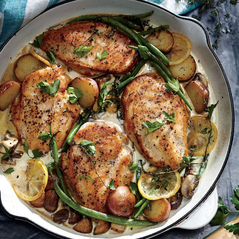 Weeknight Lemon Chicken Skillet Dinner