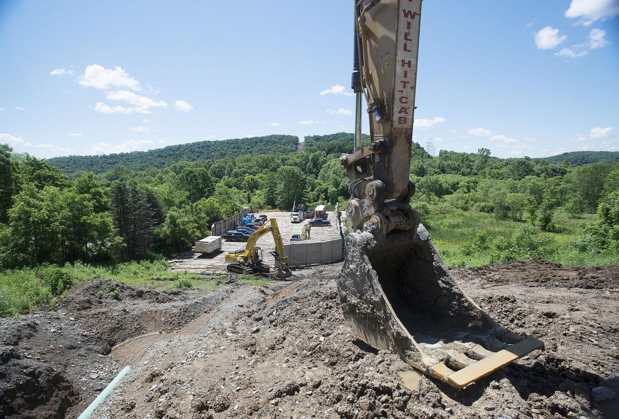 Construction on Shell's Falcon Pipeline in Center Township in 2020.