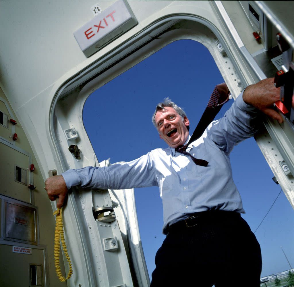 Southwest Airlines CEO Herb Kelleher shows off his lighter side in this portrait, April 19, 1990 in Texas.