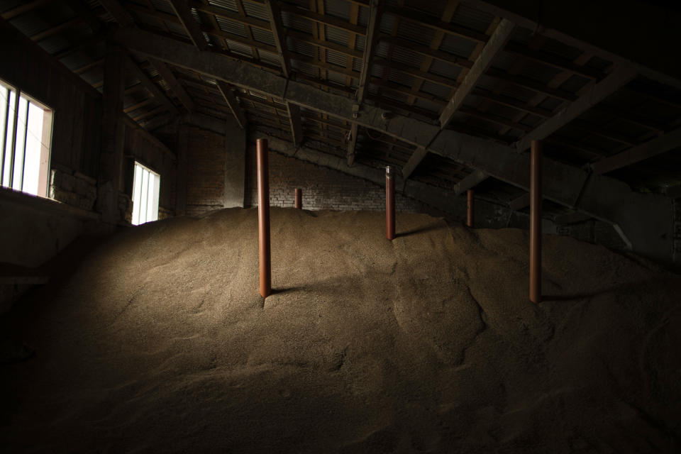 Wheat storage on a farm outside Lviv, Ukraine, on May 17, 2022.<span class="copyright">Diego Ibarra Sanchez—The New York Times/Redux</span>