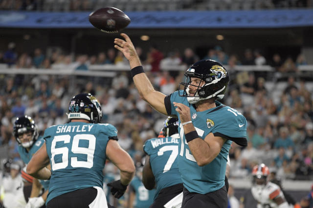 Jacksonville, United States. 18th Dec, 2022. Jaguars Quarterback Trevor  Lawrence fumbles the ball in the fourth quarter as the Cowboys take on the  Jaguars at the TIAA Bank Field in Jacksonville, Florida