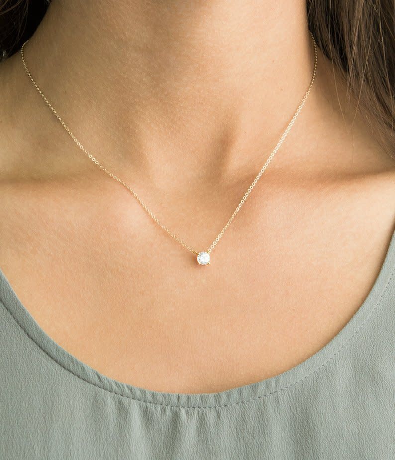 GLDNxLayeredAndLong Delicate CZ Necklace (Photo: Etsy)