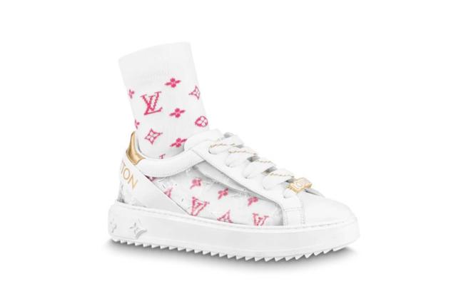 Louis Vuitton Time Out Debossed Monogram Transparent Upper White Silver  (Women's) (White Blue Socks Included) - 1A9PZC - US