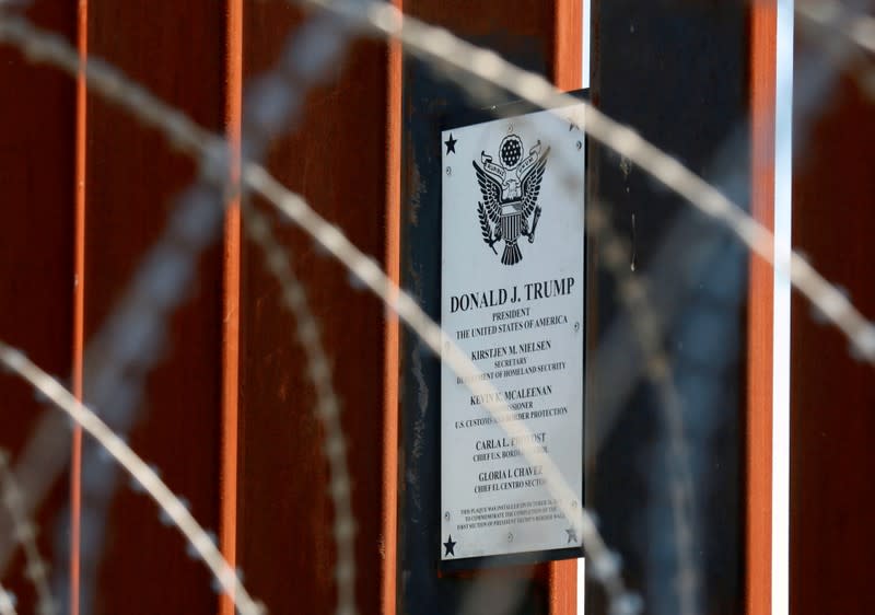 FILE PHOTO: U.S. President Donald Trump visits the U.S.-Mexico border in Calexico, California