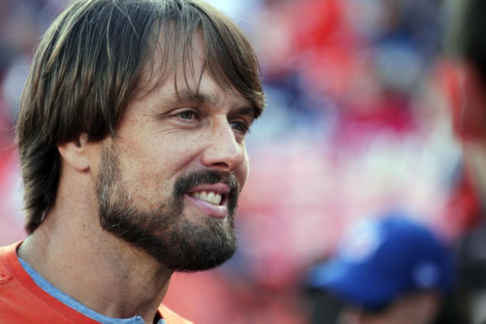 Jake Plummer is promoting new software that he hopes can make football playbooks more easily understandable. (AP)