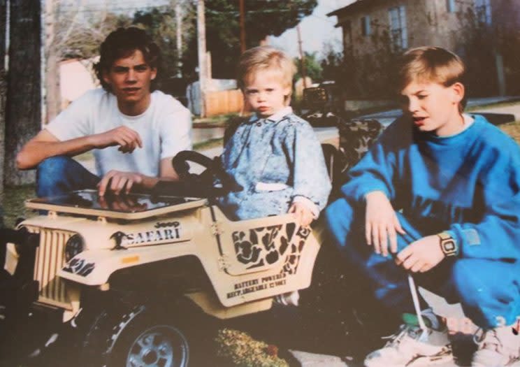 Paul Walker with his two younger brothers, Cody and Caleb. (Photo: Front Page Media / Splash News) 