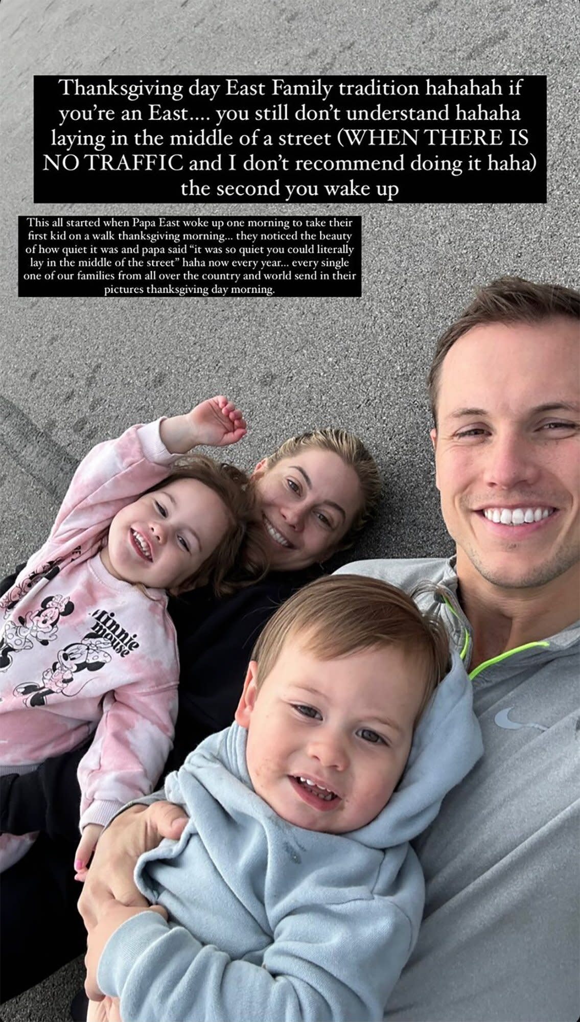 Shawn Johnson East and Family Join Husband Andrew East in Last Minute Turkey Trot. Shawn Johnson /Instagram