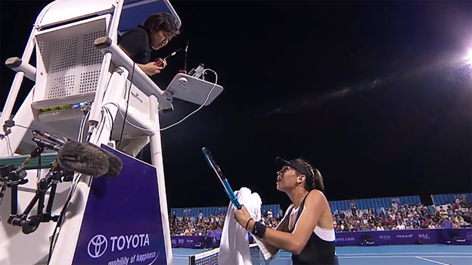 Tomljanovic was fuming. Image: WTA