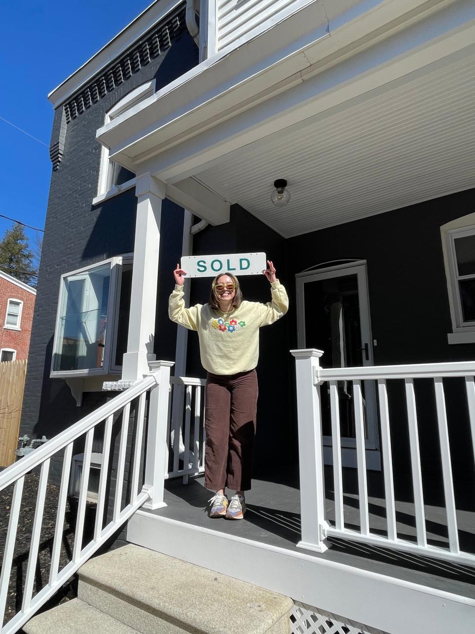 Wilmington's Alyssa Tarantino celebrates the purchase of her first home, located in the city's Triangle neighborhood. Tarantino's search for a home was featured on HGTV's "House Hunters" last week.